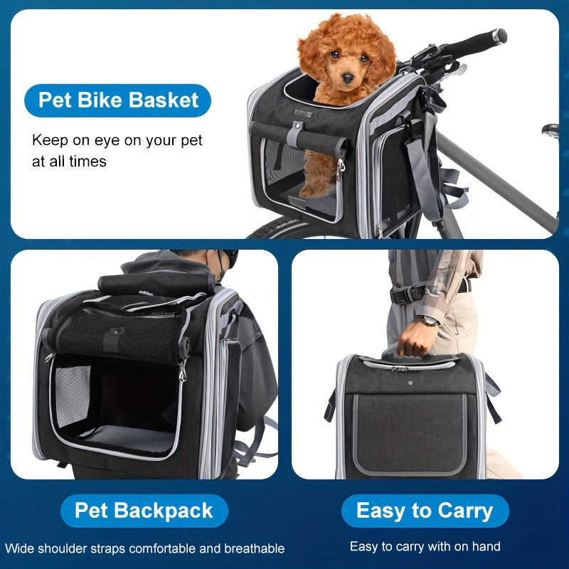 BowLift | Expandable Pet Bike Basket – Comfortable & Safe Bicycle Carrier for Small Dogs and Cats