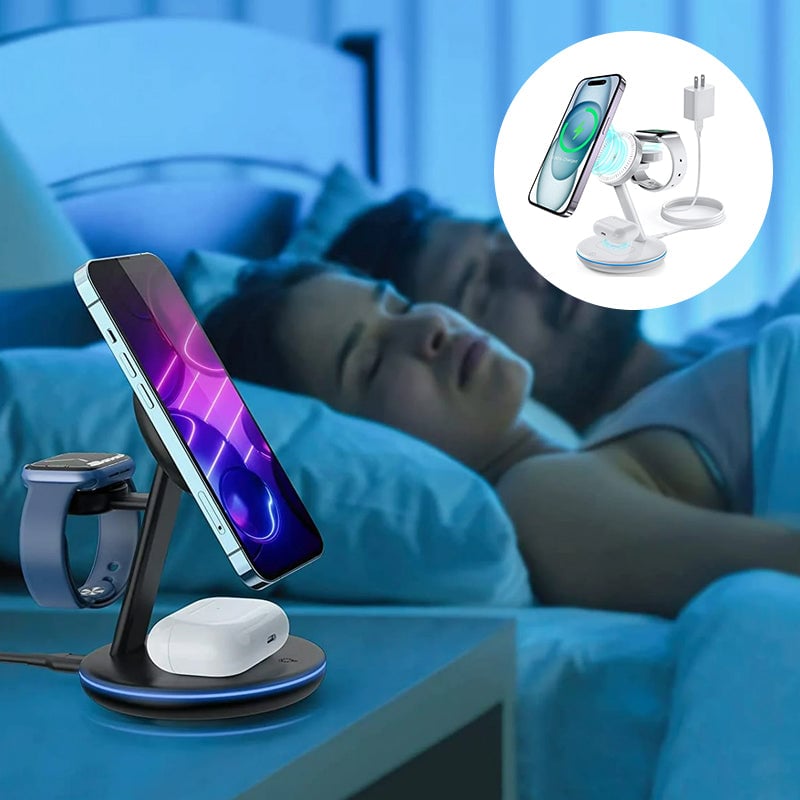 BowLift | Folding magnetic 3-in-1 wireless charger