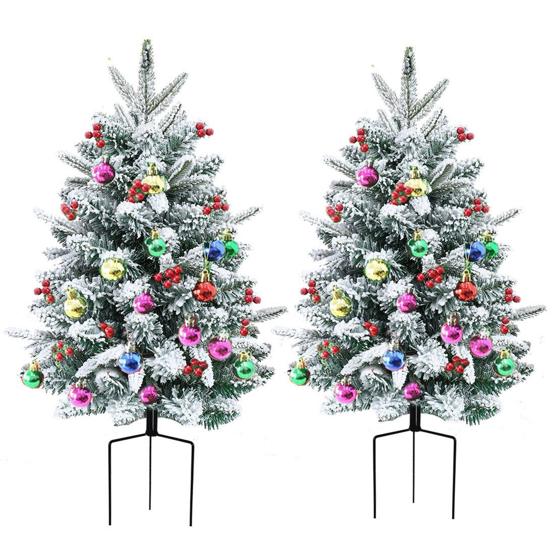 BowLift | Christmas Urn Filler with LED Lights | 18" Realistic Pine Arrangement | Indoor/Outdoor Decor