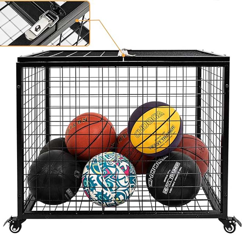 BowLift | Rolling Sports Ball Storage Cart,Basketball Storage Bin for Indoor Outdoor,Rolling Exercise Ball Cart Holder for Gym, School, Club