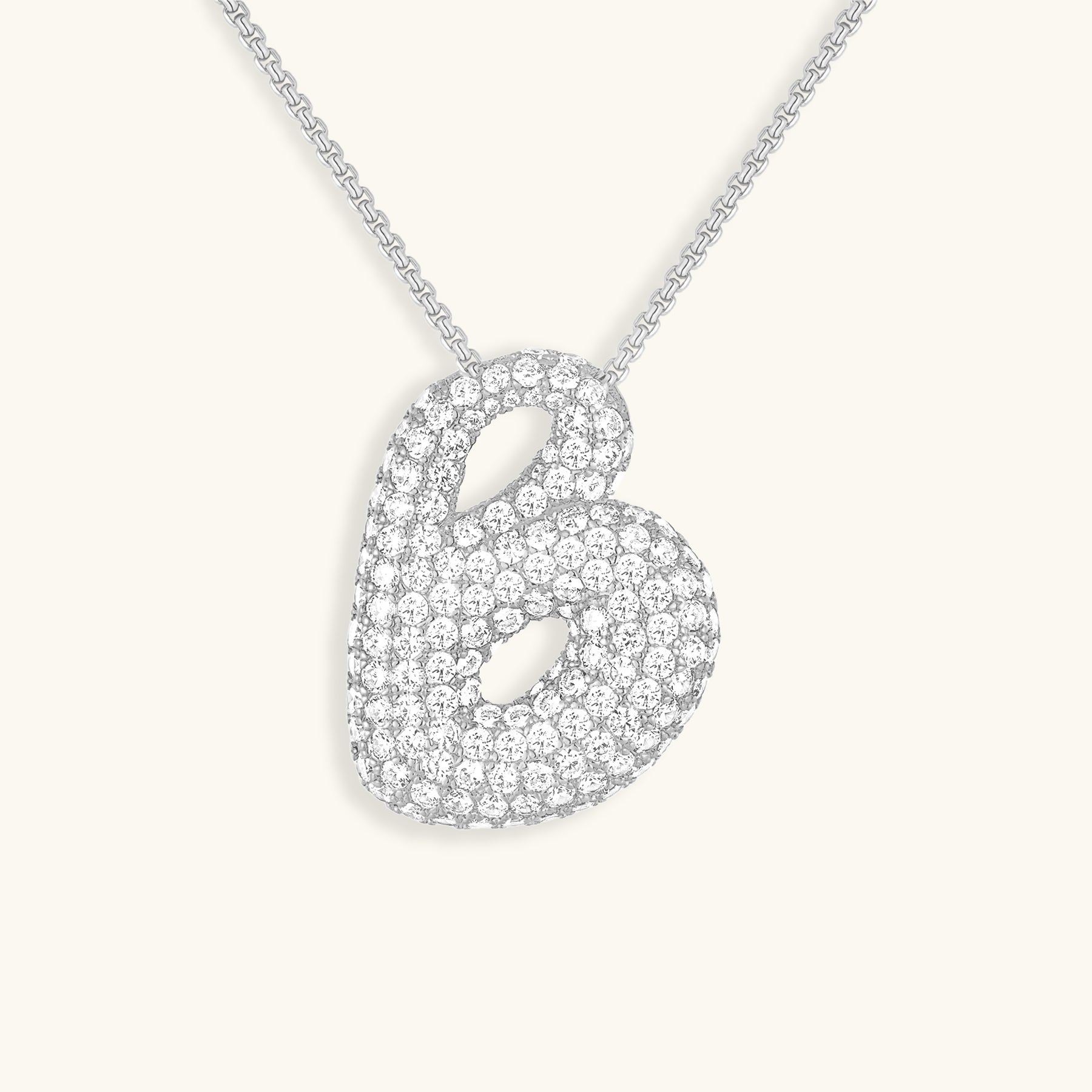 BowLift | Bubble Initial-Diamond-Necklace