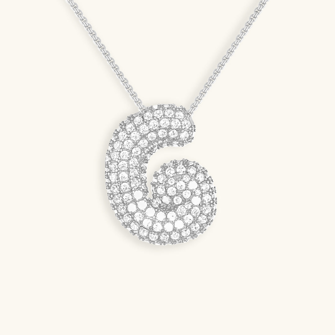 BowLift | Bubble Initial-Diamond-Necklace