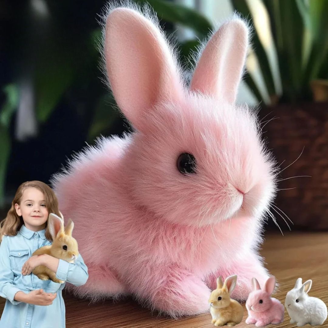BowLift | BunnyLoom Interactive Plush | Realistic hopping bunny toy for kids