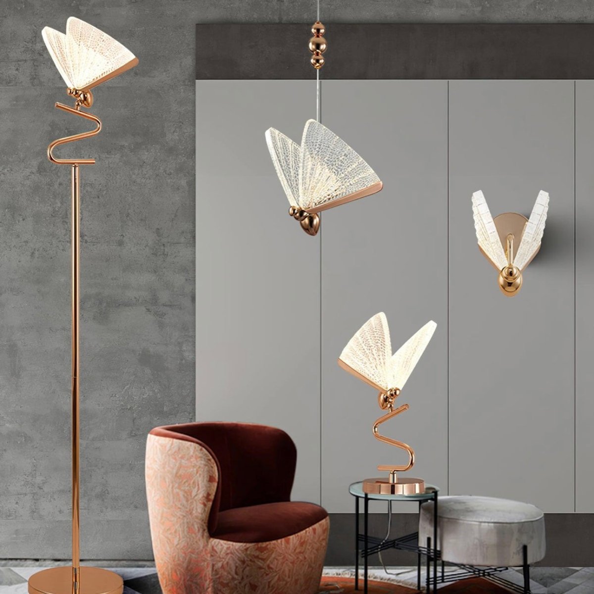BowLift | FlareWing – Artistic Butterfly-Shaped LED Pendant Light