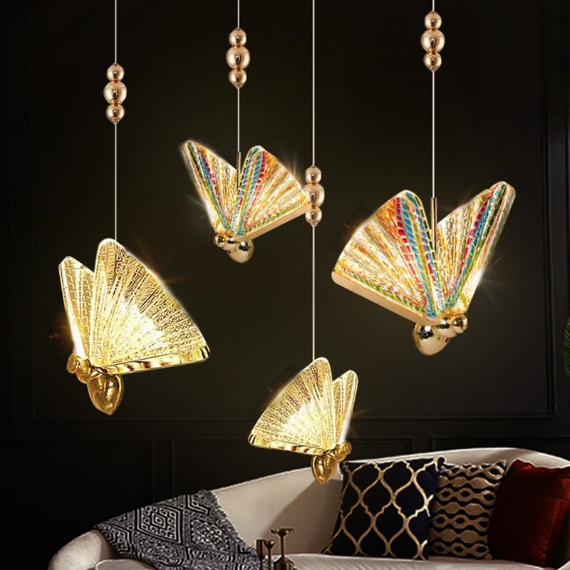 BowLift | FlareWing – Artistic Butterfly-Shaped LED Pendant Light