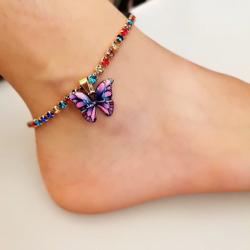 BowLift | Butterfly Rhinestone Anklet