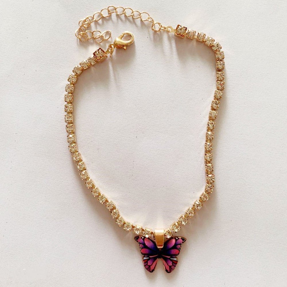 BowLift | Butterfly Rhinestone Anklet