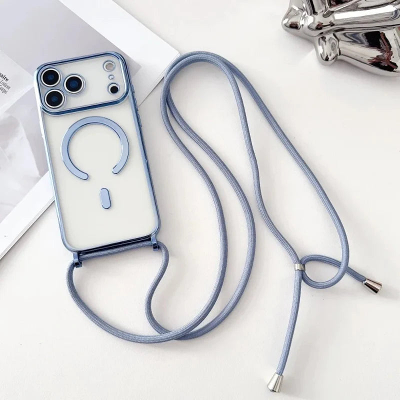 BowLift | CarryLink – Adjustable Phone Lanyard with Clear MagSafe Case