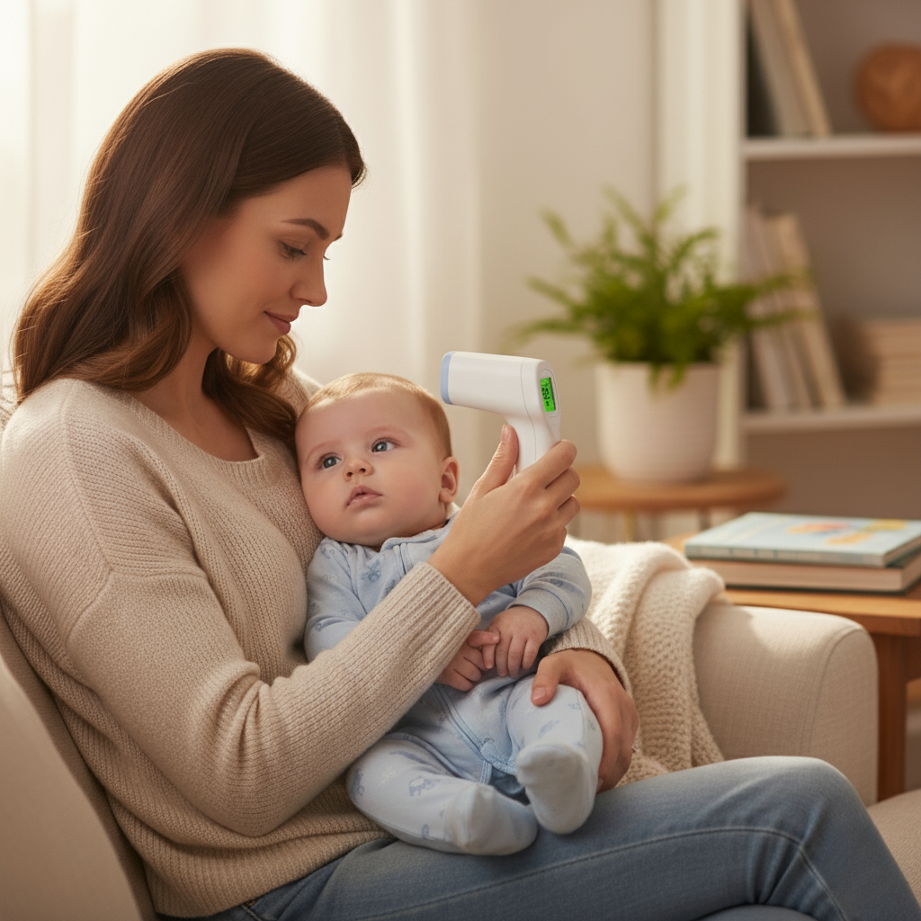 BowLift | Infrared Digital Baby and Adult Thermometer Non Contact Forehead and Ear Temperature Reader