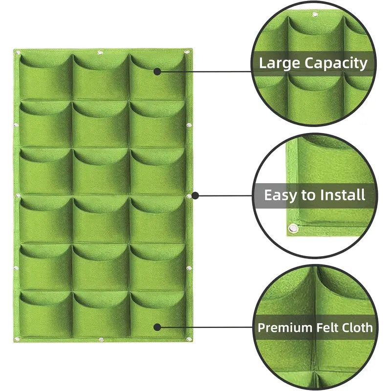 BowLift | Felt Plant Bag for Vertical Wall Mounting – Three-dimensional, Non-woven Plant Bag