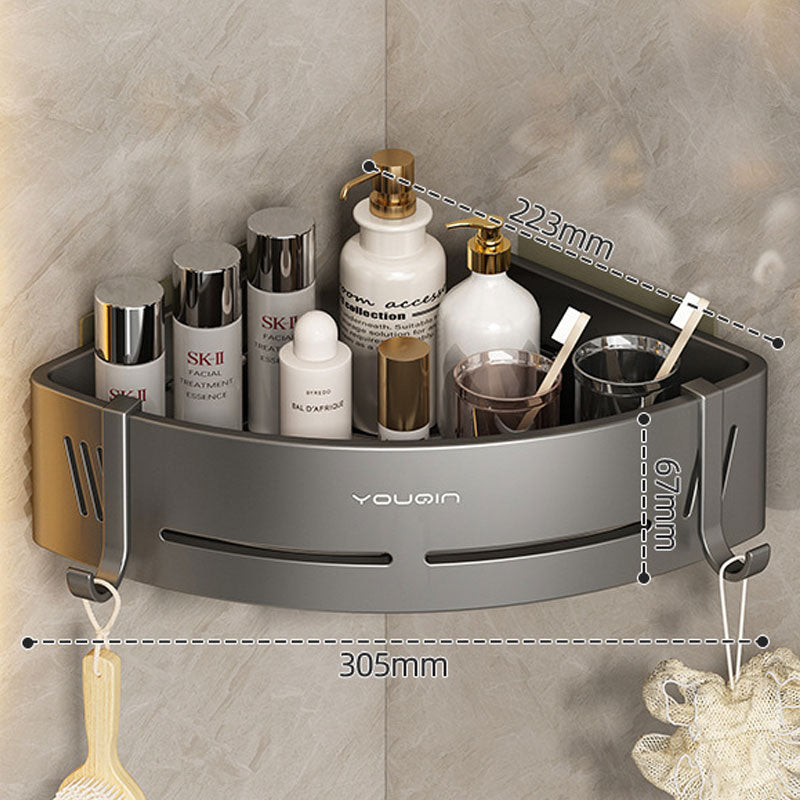 BowLift | EasyCorner Aluminum Shelf – Self-Adhesive Bathroom Corner Storage without Drilling