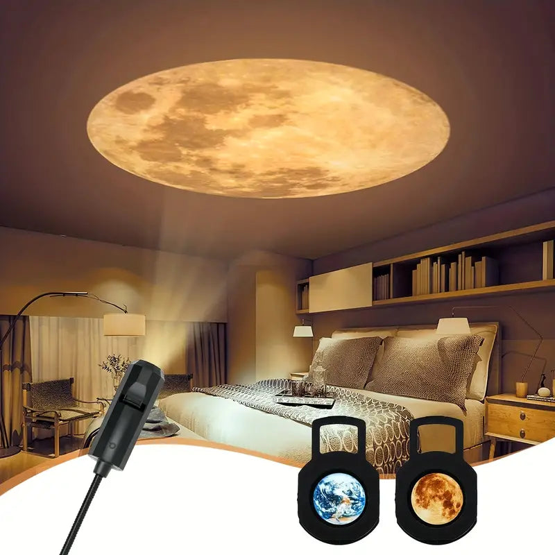 BowLift | CelestiaGlow Earth and Moon Projector Lamp