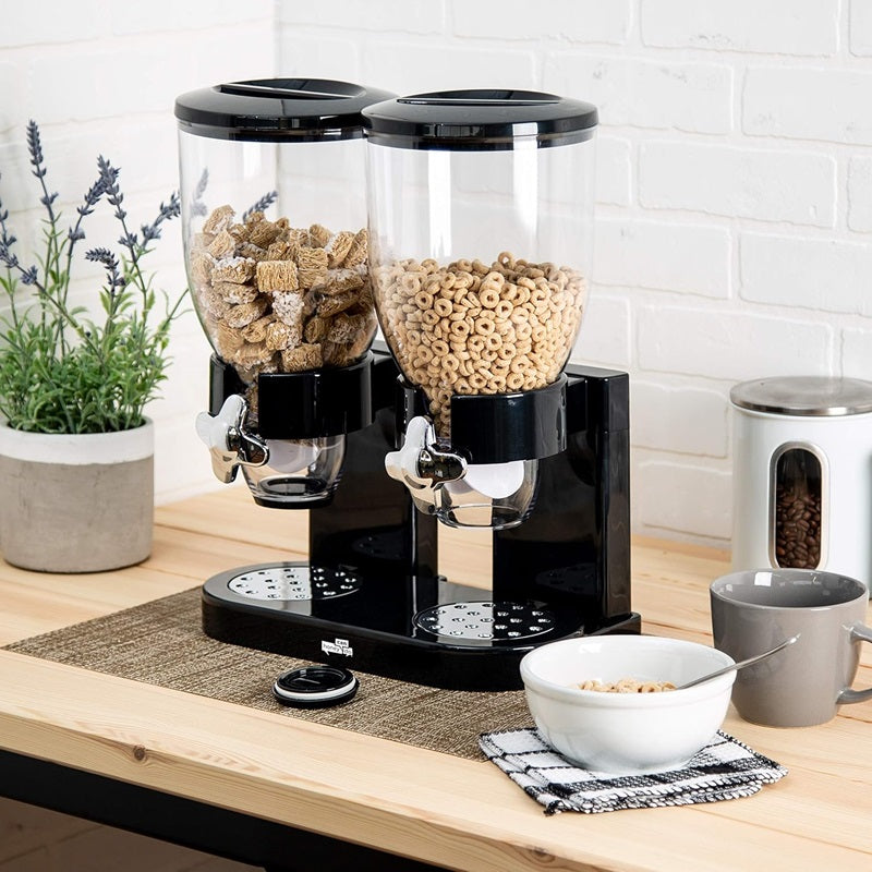 BowLift | Dual Cereal Dispenser, Dry Food Storage Container for Easy Dispensing