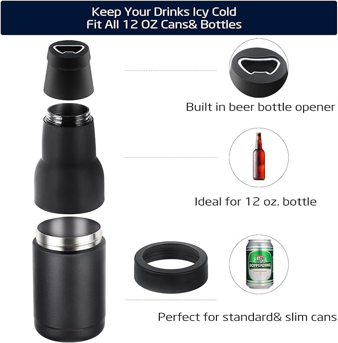 BowLift | Beer Bottle and Can Cooler with Beer Opener