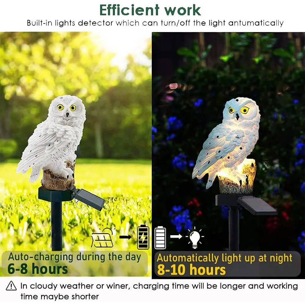 BowLift | Garden Light Solar Owl Outdoor LED Set