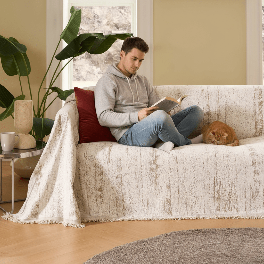 BowLift | CHENILUX – Elegant Chenille Sofa Cover for Protection & Style