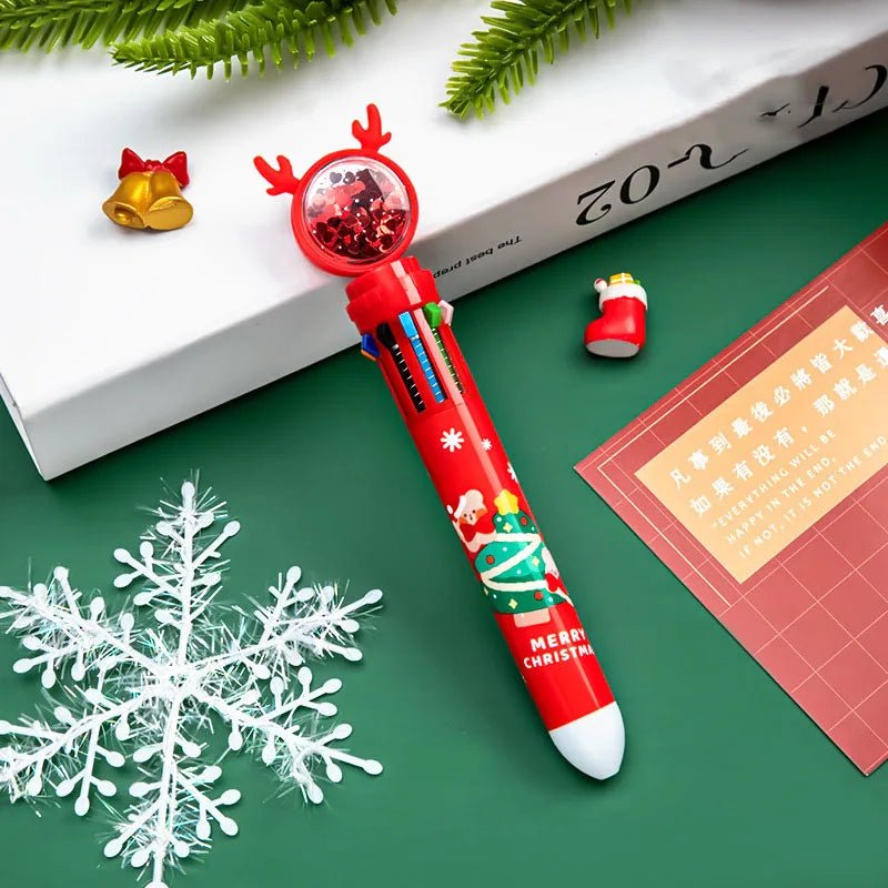 BowLift | Christmas Ballpoint Pen Set Of 10  – Perfect Gifts for Kids This Merry Season & New Year