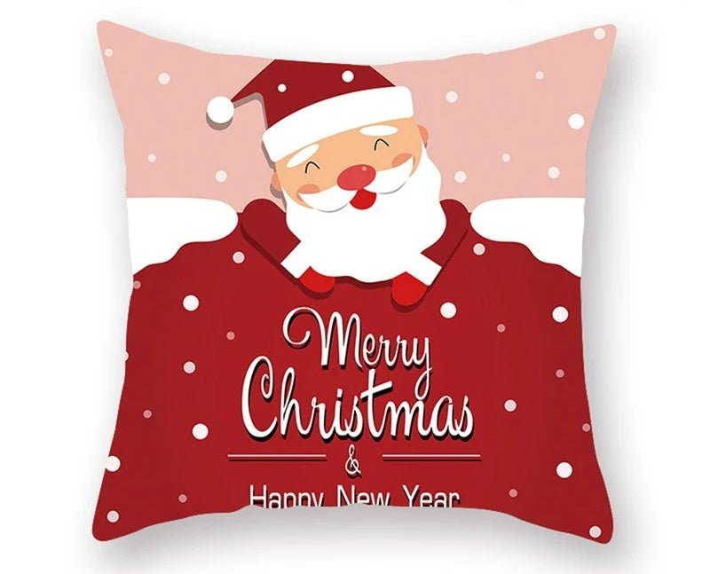 BowLift | Christmas Cushion Cover – Festive Santa & Elk Design for Holiday Decor & Perfect New Year Gift