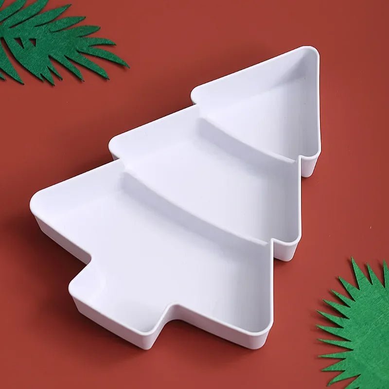 BowLift | Christmas Tree-Shaped Snack Plates - Set of 4 – Perfect for Candy, Nuts, Fruits, and Desserts at Parties & Holidays