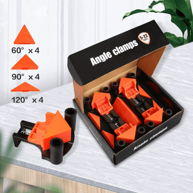 BowLift | CORNERMATE – Adjustable 4-Way Corner Clamp Set for Perfect 60°, 90°, and 120° Angles