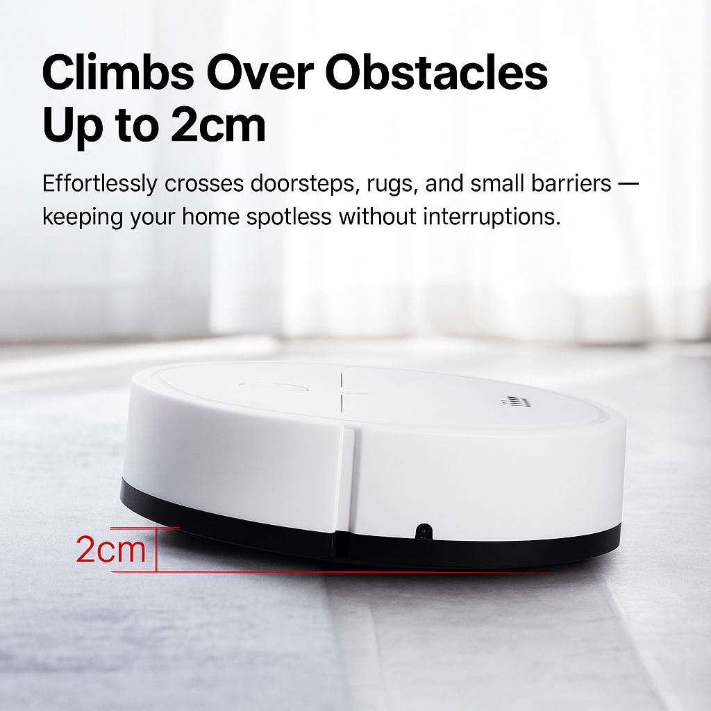 BowLift | 3-in-1 Robot Vacuum Cleaner | Powerful Suction, Smart Navigation & Ideal for Pet Owners and Busy Households