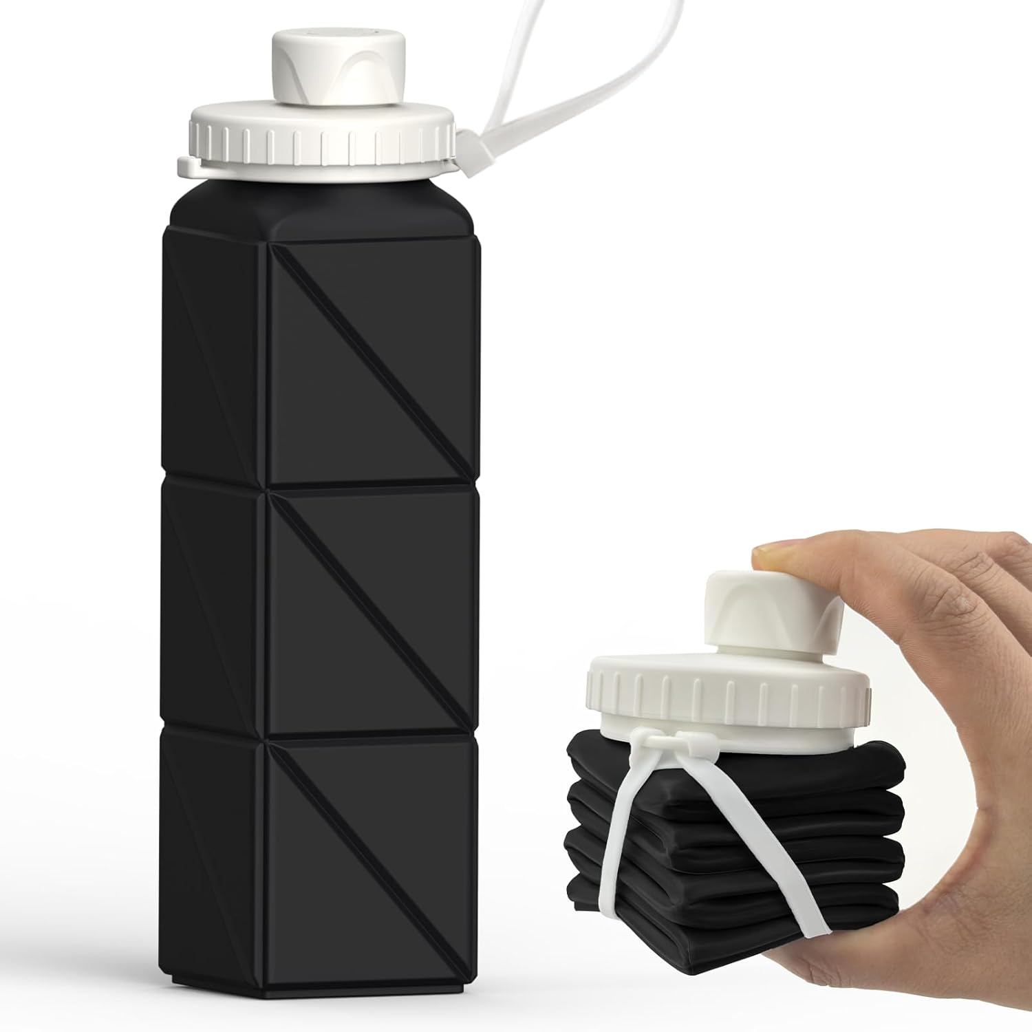 BowLift | Collapsible Silicone Bottle – 610ml, Leak-proof & Portable