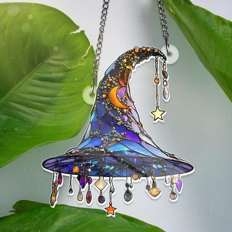 BowLift | 2D-Witch Hat Hanging Ornament – Playful Magic & Cosmic Elegance