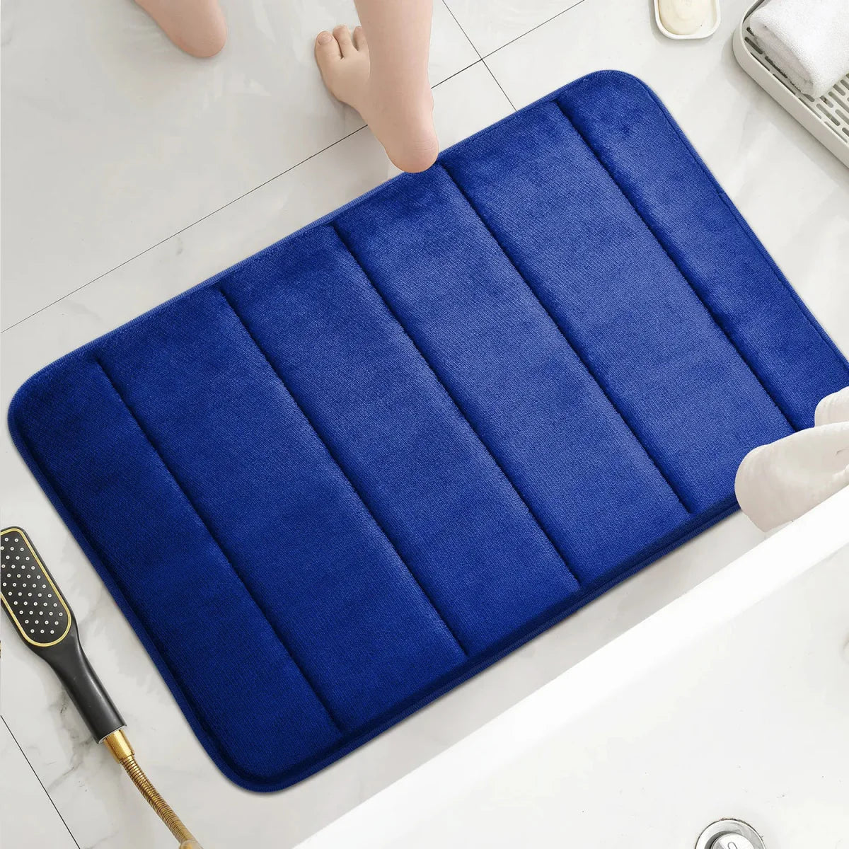 BowLift | CORAL VELVET MAT – Soft Bathroom Mat with Non-Slip Design for Comfort & Safety