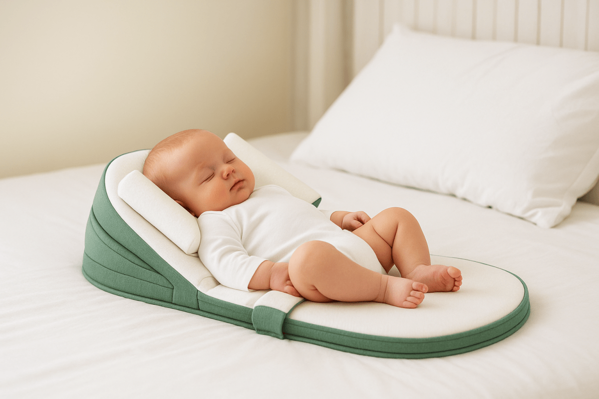 BowLift | CozyCradle Pillow – Side Sleeper Support with Anti-Reflux Incline for Newborns