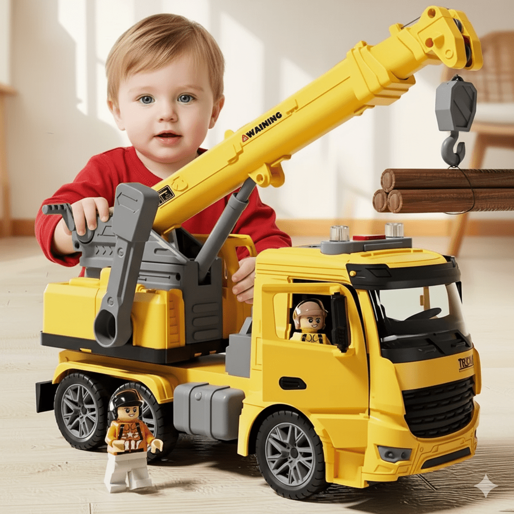 BowLift | CraneMax Junior – Construction Crane Toy with Lights & Sound