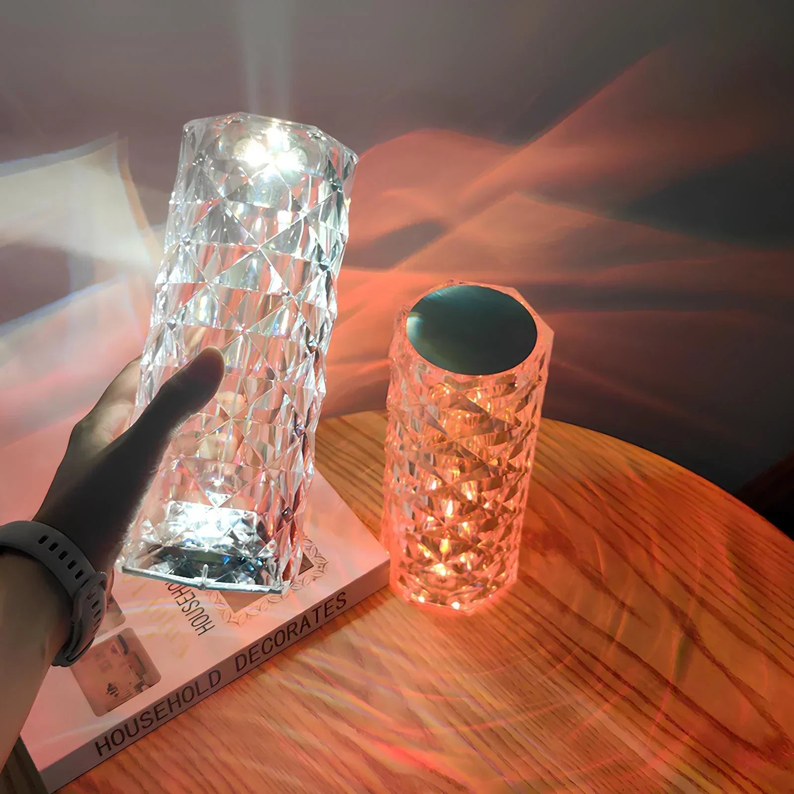 BowLift | Crystal Table Lamp with Touch Control - Aurora