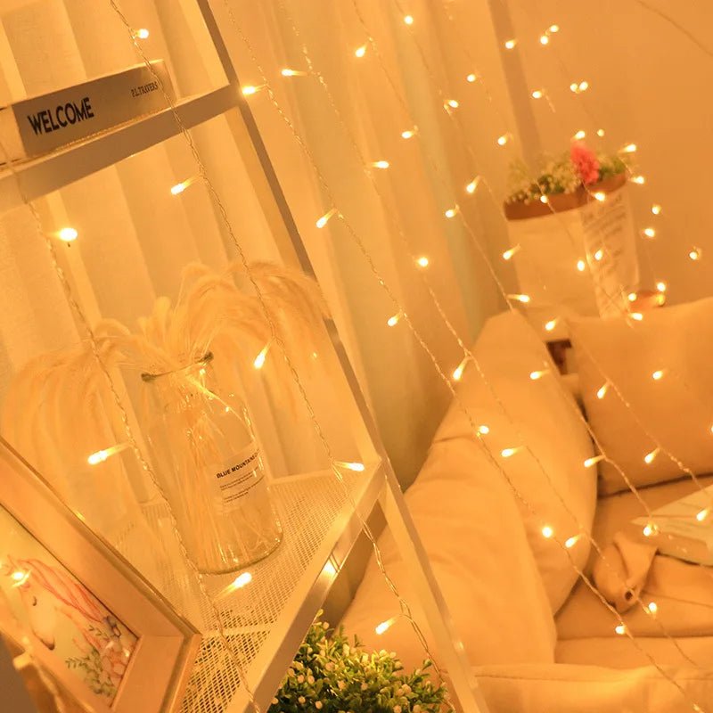 BowLift | Curtain Christmas Lights 8 Modes Control - Remote Control Christmas Decorative Hanging String Lights