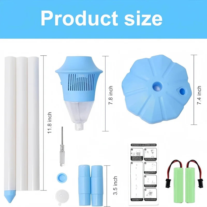 BowLift | Bubble Lamp with LED Lights & Music | Portable Leak-Proof Party Decor | 30×19cm