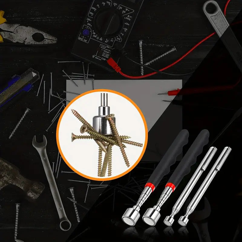 BowLift | 3-in-1 Telescopic Magnetic Grabbing Tool – Stainless Steel, Non-Electric