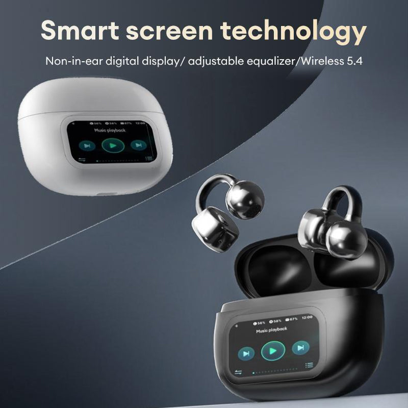 BowLift | Clip-On Ear LCD Full Color Touchscreen Audio Wireless Headphones