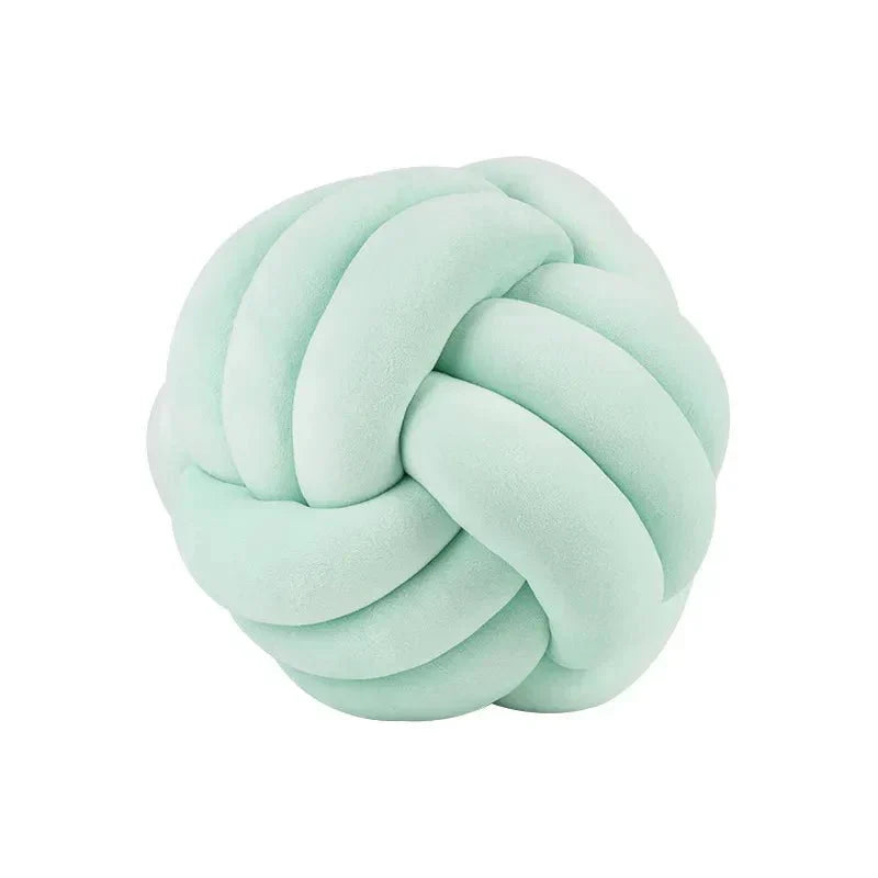 BowLift | Decorative knotted suede-look ball soft cushion