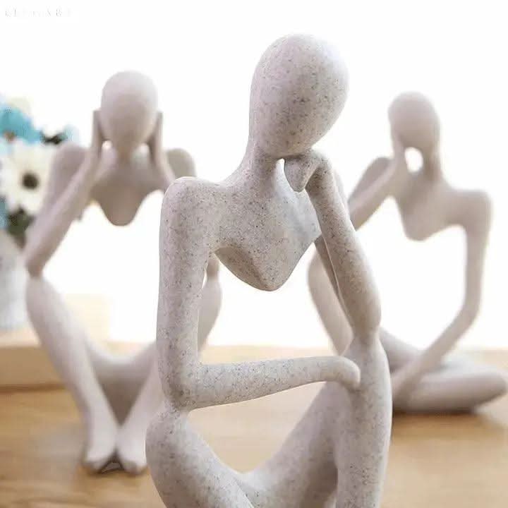 BowLift | Abstract Thinker Resin Sculpture – Home Decor