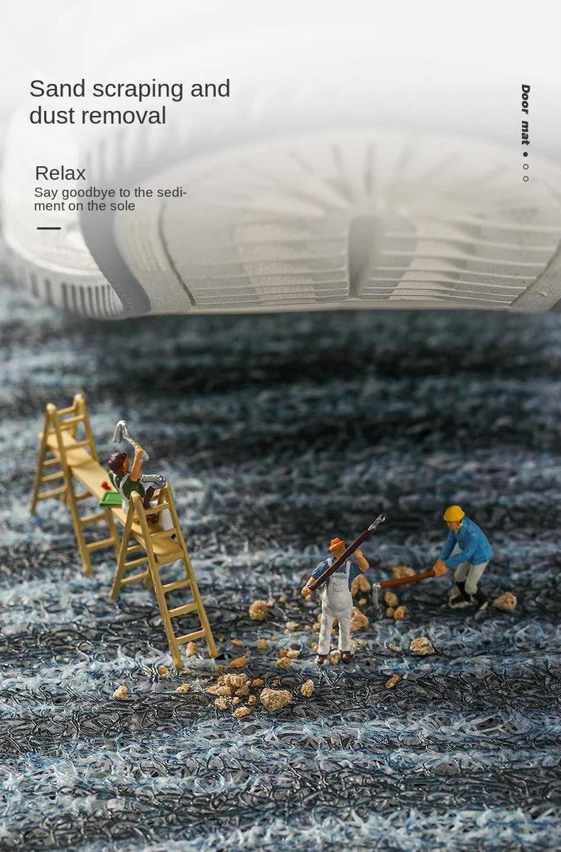 BowLift | Modern, Nordic-style PVC doormat │ Non-slip doormat for the entrance area │ Sand-removing foot mat