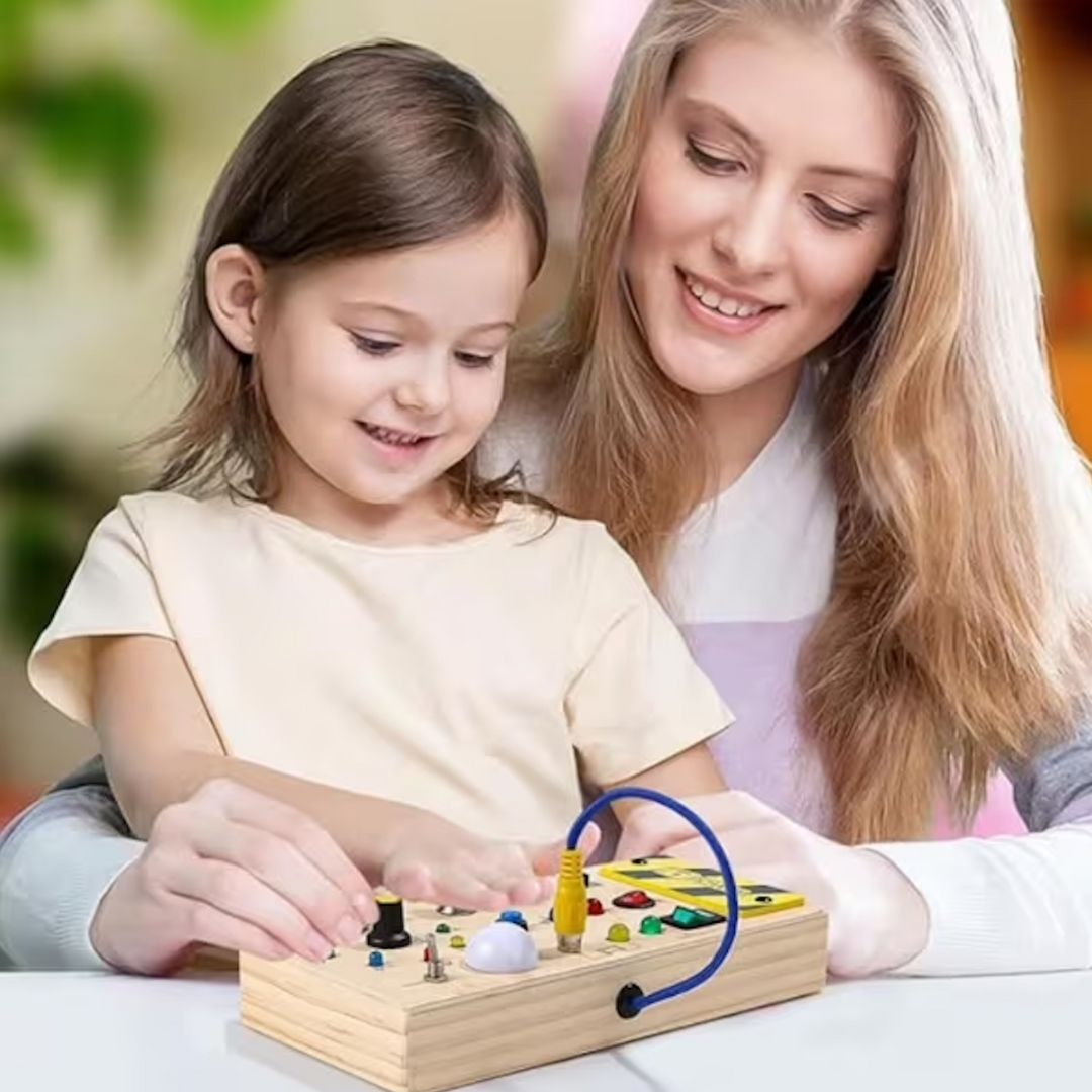 BowLift | DISCOVERY PLAY – Montessori Busy Board for Toddlers to Explore, Learn & Develop Fine Motor Skills