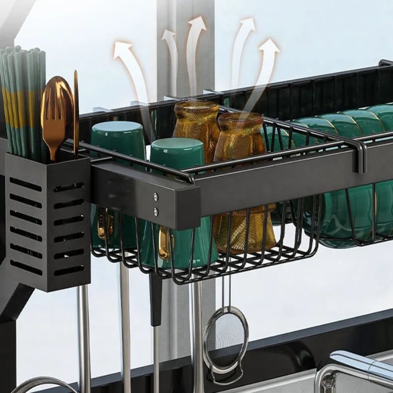 BowLift | Adjustable Sink Dish Drying Rack - Custom Fit from 24" to 26"
