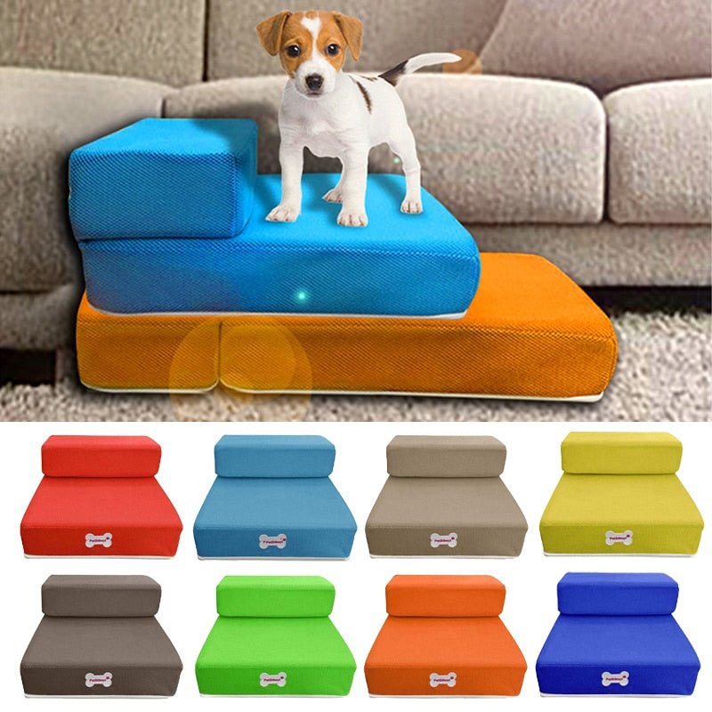 BowLift | HOPHAVEN – Soft Foam Pet Stairs for Safe Couch & Bed Access
