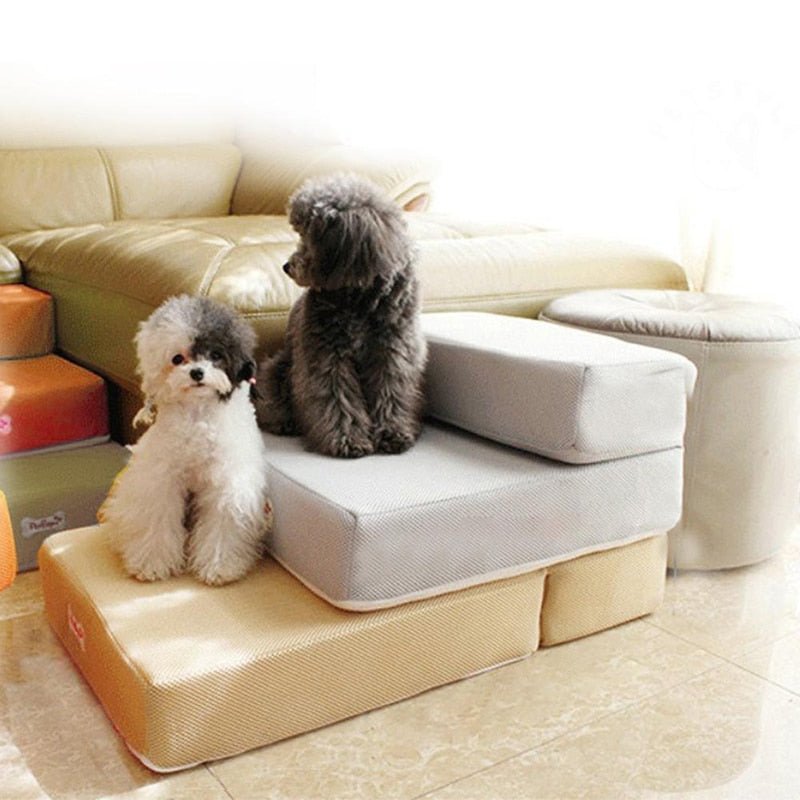 BowLift | HOPHAVEN – Soft Foam Pet Stairs for Safe Couch & Bed Access