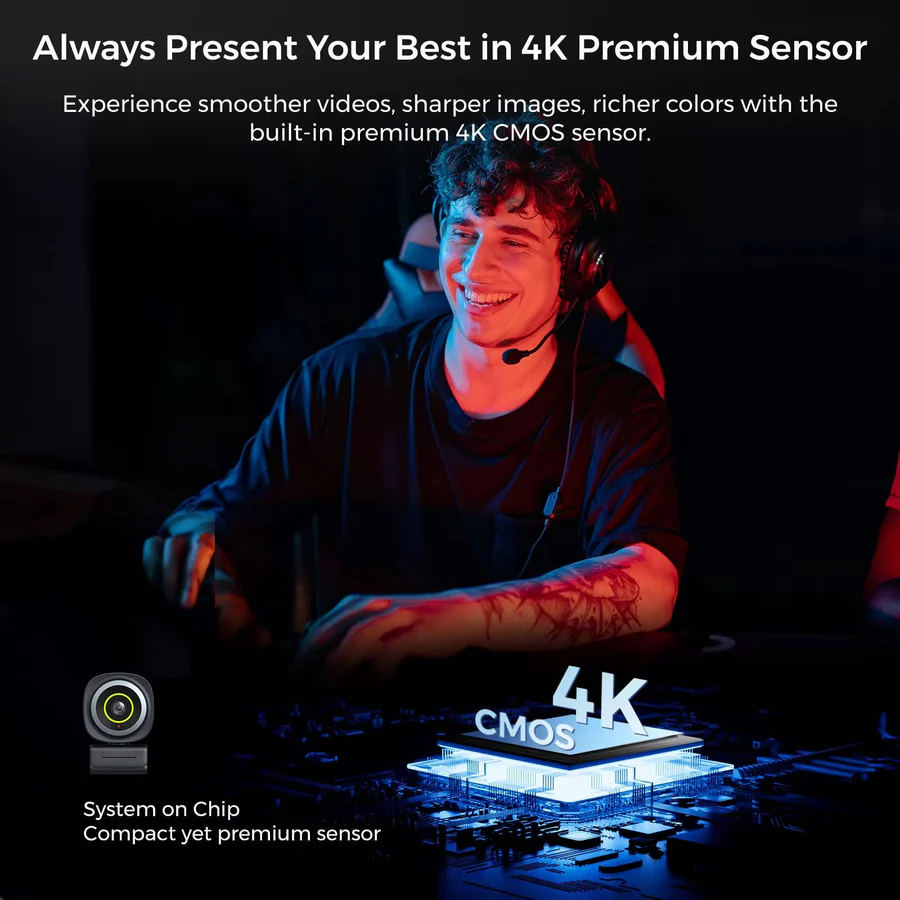 BowLift | 4K, 60fps Webcam for Streaming and Video Calls