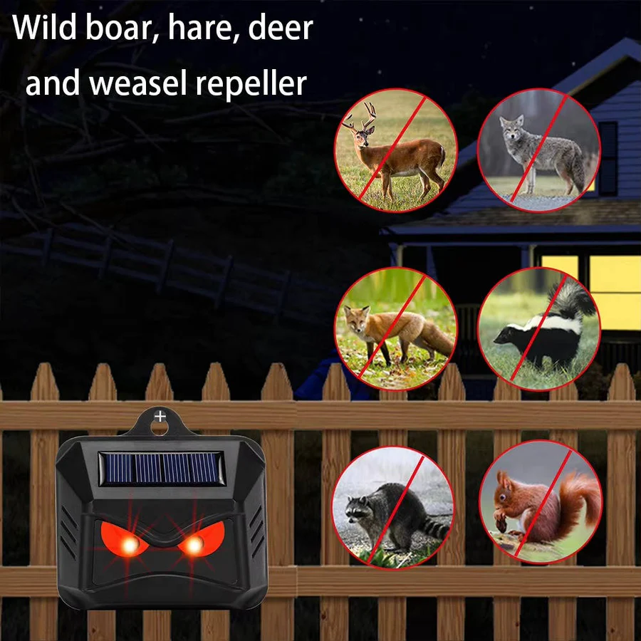 BowLift | 2pcs Solar Powered Ultrasonic Animal Repellent