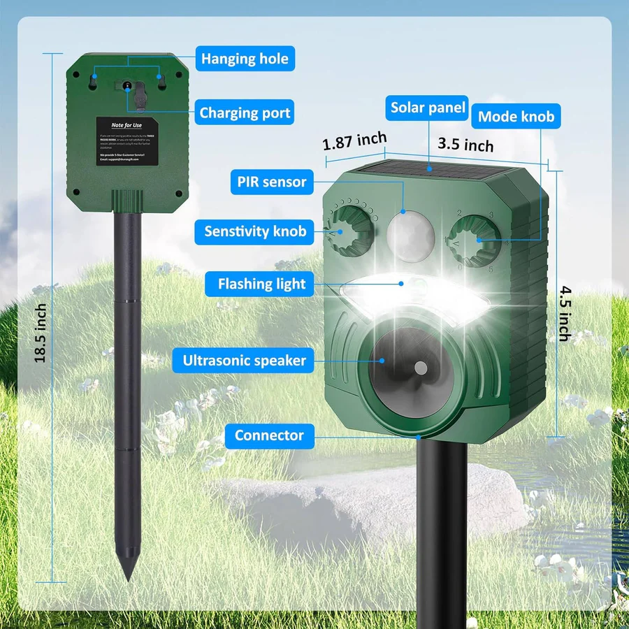 BowLift | Advanced Ultrasonic Outdoor Cat and Dog Deterrent