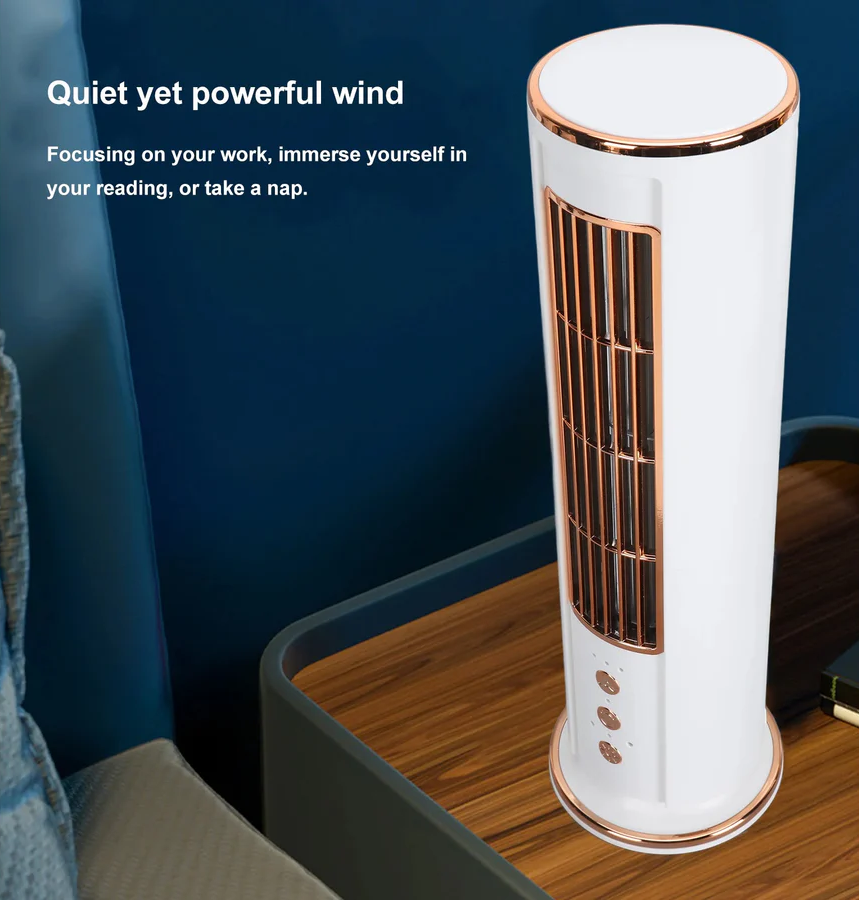 BowLift | Bladeless Desktop Air Conditioner Fan with Remote Control