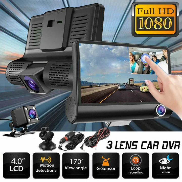 BowLift | 4" Touch Screen Front and Rear Dash Cam