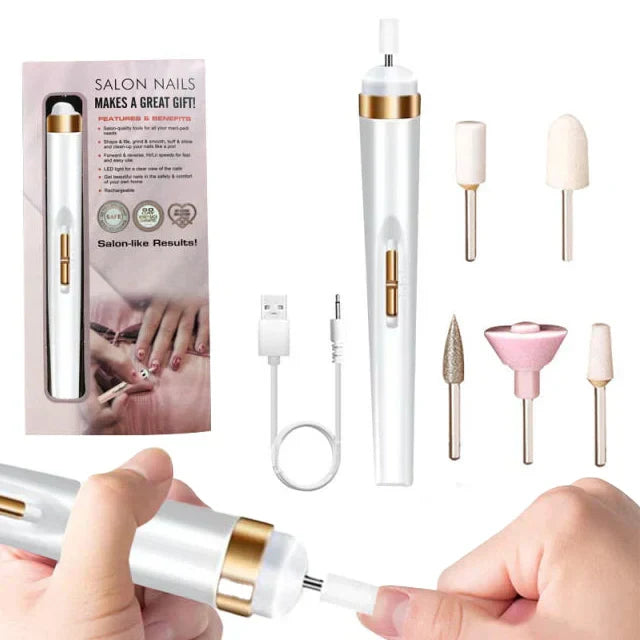 BowLift | 5-in-1 Electric Nail Care Device – Portable Manicure Tool with LED Light
