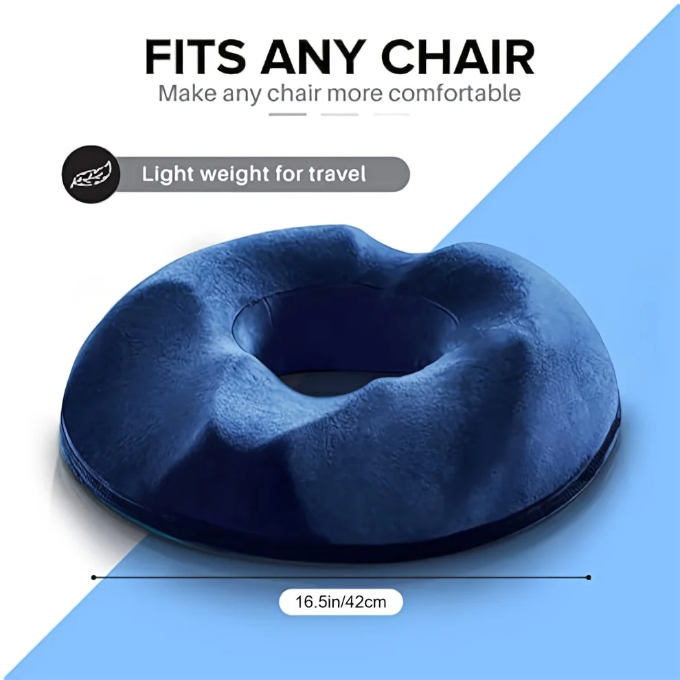 BowLift | Ergonomic Memory Foam Donut Cushion for Tailbone Support