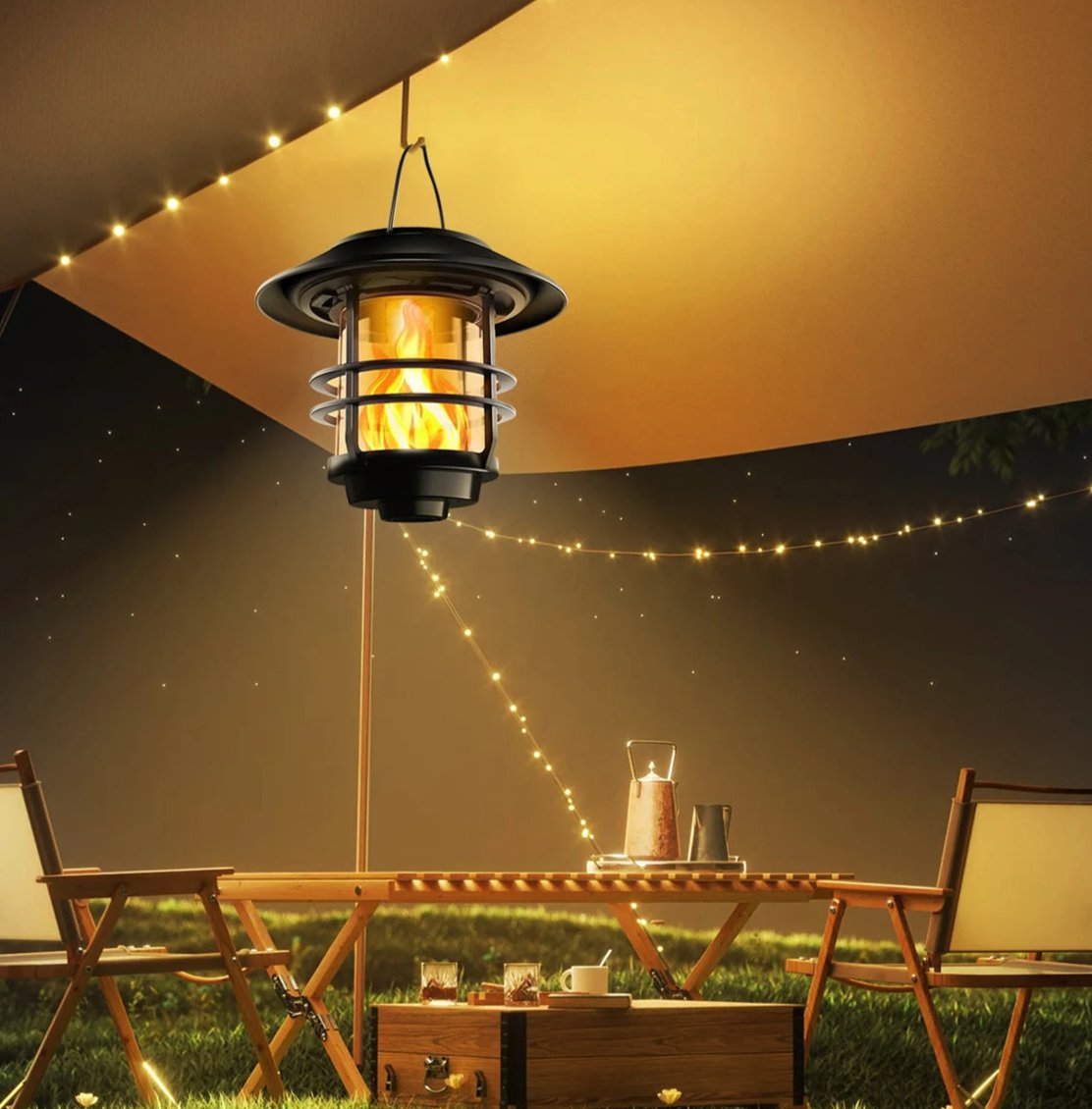 BowLift | Solar Wireless Waterproof Flickering Sun Flame Lantern Light | - WallLant